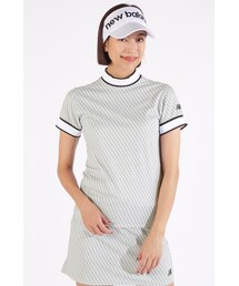 【new balance golf】チェック柄 半袖 モックネック プルオーバー (WOMENS WORLD)