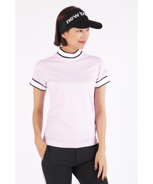 New Balance Golf(ニューバランスゴルフ)の「【new balance golf】チェック柄 半袖 モックネック プルオーバー (WOMENS WORLD)(Tシャツ/カットソー・レディース・ブラック/グレー系その他2/ピンク系その他2・MEDIUM/LARGE/SMALL)」の3枚目の写真