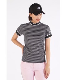 【new balance golf】チェック柄 半袖 モックネック プルオーバー (WOMENS WORLD)