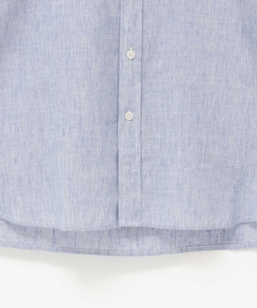NAVY（ネイビー）の「NAVY リネン混7分袖シャツ（シャツ/ブラウス・メンズ・サックスブルー/ネイビー/ホワイト・S/M/L/XL/XXL）」の7枚目の写真
