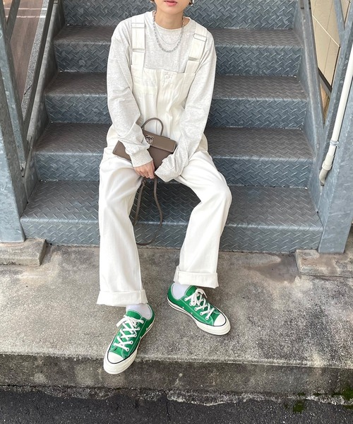 INTERPLAY（インタープレイ）の「【INTERPLAY x AYA】フィッシャーマン ワーク ペインターパンツ（サロペット/オーバーオール・レディース・アイボリー/ブラック/カーキ・FREE）」の8枚目の写真