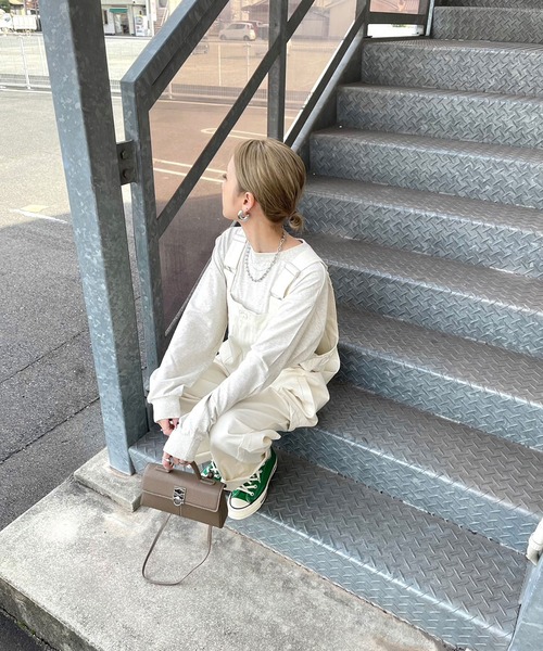 INTERPLAY（インタープレイ）の「【INTERPLAY x AYA】フィッシャーマン ワーク ペインターパンツ（サロペット/オーバーオール・レディース・アイボリー/ブラック/カーキ・FREE）」の9枚目の写真