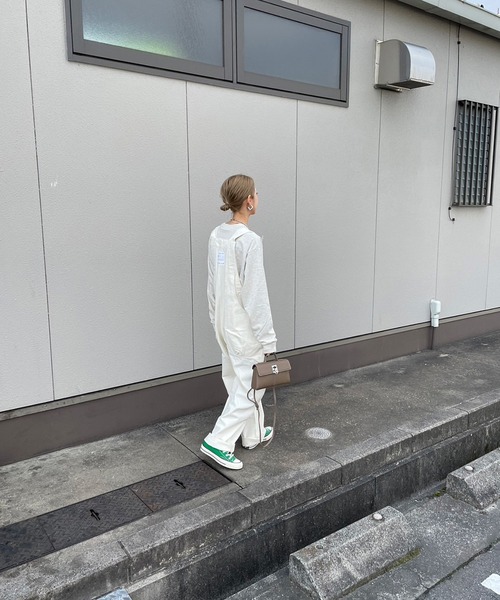 INTERPLAY（インタープレイ）の「【INTERPLAY x AYA】フィッシャーマン ワーク ペインターパンツ（サロペット/オーバーオール・レディース・アイボリー/ブラック/カーキ・FREE）」の12枚目の写真