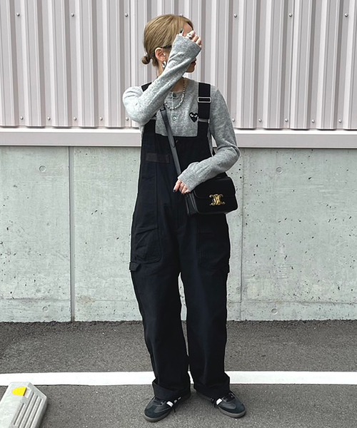 INTERPLAY（インタープレイ）の「【INTERPLAY x AYA】フィッシャーマン ワーク ペインターパンツ（サロペット/オーバーオール・レディース・アイボリー/ブラック/カーキ・FREE）」の21枚目の写真