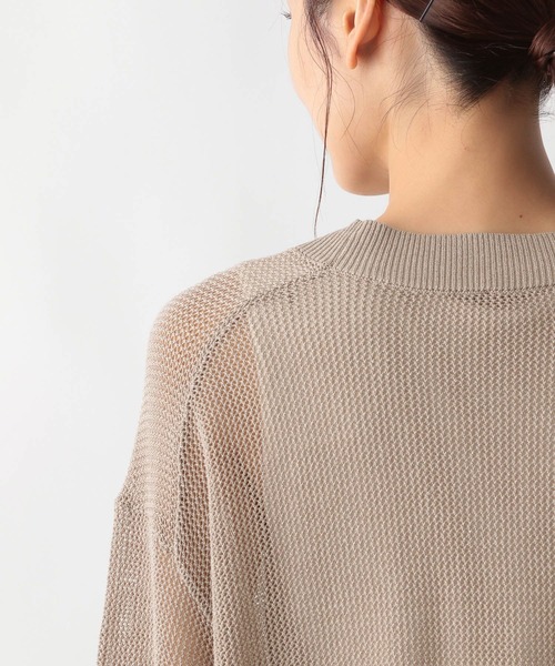 GLOBAL WORK(グローバルワーク)の「洗えるドライメッシュカーディガン/987148(カーディガン/ボレロ・レディース・グレー系その他2/ベージュ系その他4/ライトグリーン/ブラック×ホワイト/ホワイト×ブラック/ブラック系その他・LARGE/MEDIUM)」の16枚目の写真