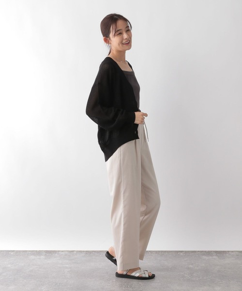 GLOBAL WORK(グローバルワーク)の「洗えるドライメッシュカーディガン/987148(カーディガン/ボレロ・レディース・グレー系その他2/ベージュ系その他4/ライトグリーン/ブラック×ホワイト/ホワイト×ブラック/ブラック系その他・LARGE/MEDIUM)」の21枚目の写真