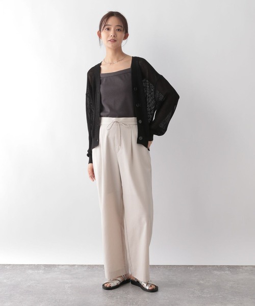 GLOBAL WORK(グローバルワーク)の「洗えるドライメッシュカーディガン/987148(カーディガン/ボレロ・レディース・グレー系その他2/ベージュ系その他4/ライトグリーン/ブラック×ホワイト/ホワイト×ブラック/ブラック系その他・LARGE/MEDIUM)」の22枚目の写真