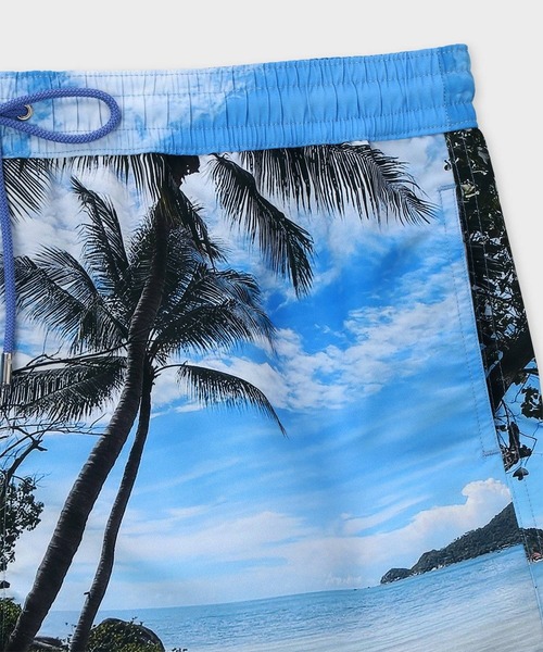 Paul Smith（ポールスミス）の「【オンラインショップ・一部店舗限定】"Beach Photo" スイムショーツ / 140508 239P（水着・メンズ・ブルー・MEDIUM/LARGE）」の2枚目の写真