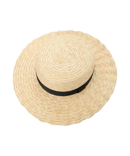 Samansa Mos2(サマンサ モスモス)の「【UVカット】なみなみカンカン帽(ハット・レディース・オフホワイト/ブラック・F)」の14枚目の写真