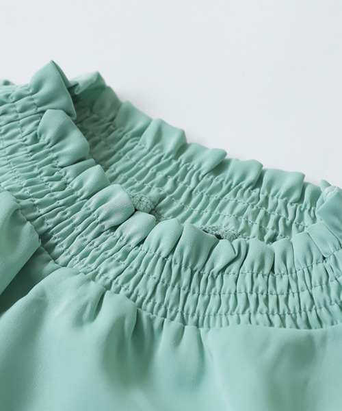 antiqua（アンティカ）の「フレンチスリーブブラウス（Tシャツ/カットソー・キッズ・ミント/レッド/オフホワイト/ブラック・160/150/140/130）」の13枚目の写真