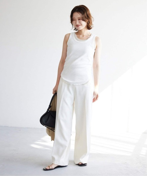 SLOBE IENA(スローブイエナ)の「《追加》basic タンクトップ(タンクトップ・レディース・チャコールグレー/ホワイト/ベージュ・FREE)」の17枚目の写真