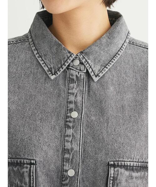 ELENCARE DUE（エレンカーレデュエ）の「・ELENCARE　DUE　デニムロングスリーブシャツ（チュニック・レディース・ライトインディゴブルー/杢グレー・FREE）」の10枚目の写真