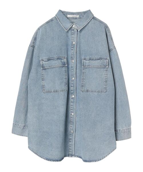 ELENCARE DUE（エレンカーレデュエ）の「・ELENCARE　DUE　デニムロングスリーブシャツ（チュニック・レディース・ライトインディゴブルー/杢グレー・FREE）」の21枚目の写真