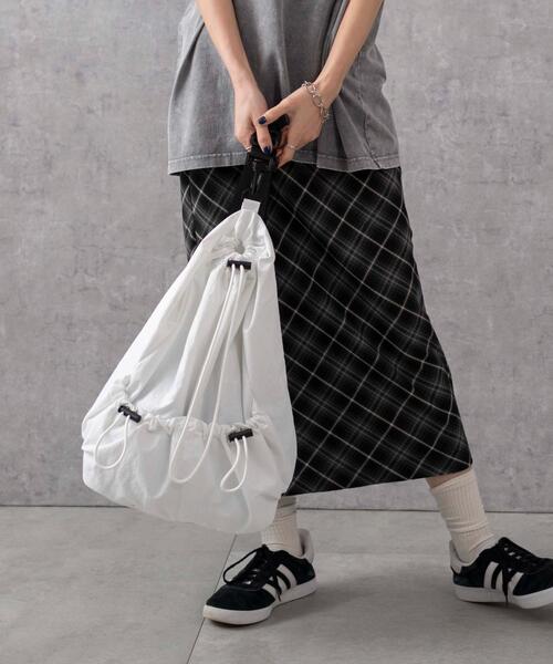 WEGO(ウィゴー)の「WEGO/2wayナップサック(バックパック/リュック・レディース・ブラック/ホワイト/ライトグレー・FREE)」の1枚目の写真