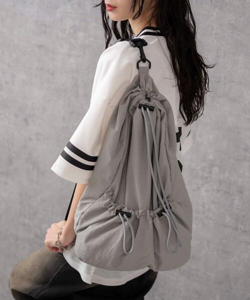 WEGO(ウィゴー)の「WEGO/2wayナップサック(バックパック/リュック・レディース・ブラック/ホワイト/ライトグレー・FREE)」の18枚目の写真