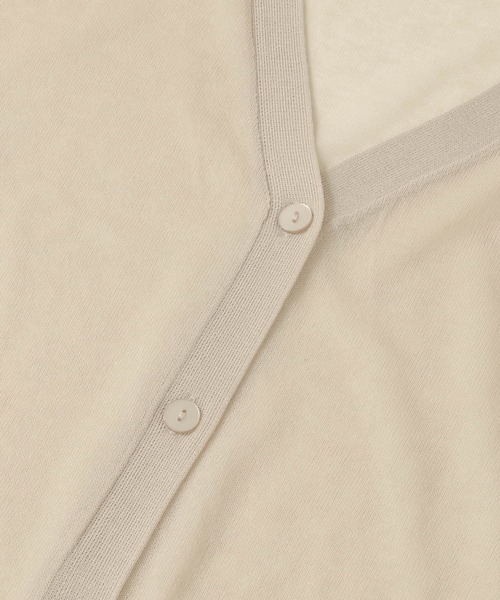 ITEMS URBANRESEARCH（アイテムズ アーバンリサーチ）の「シアーVネックニットカーディガン（カーディガン/ボレロ・レディース・ブラウン/ブルー/ブラック/グレー系その他・FREE）」の8枚目の写真