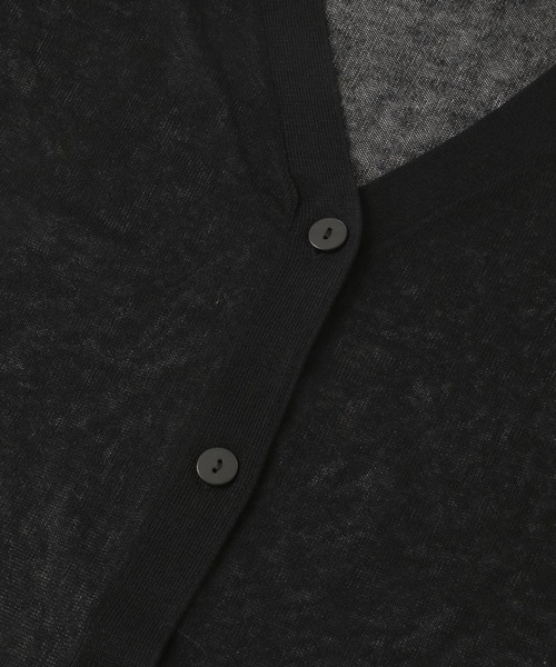 ITEMS URBANRESEARCH（アイテムズ アーバンリサーチ）の「シアーVネックニットカーディガン（カーディガン/ボレロ・レディース・ブラウン/ブルー/ブラック/グレー系その他・FREE）」の6枚目の写真