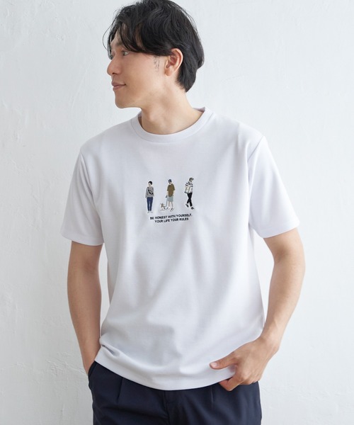 セール】【親子おそろい】ポンチスリーメン刺繍Tシャツ（Tシャツ