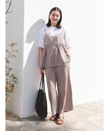 Samansa Mos2 blue | 【接触冷感】イージーパンツ(セットアップ可)(その他パンツ)