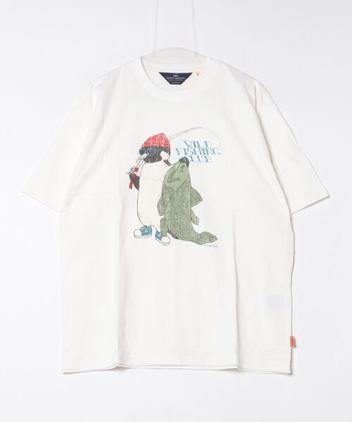 KRIFF MAYER（クリフメイヤー）の「Vintage-like animal short sleeve T-shirt / ヴィンテージライク アニマル半袖Tシャツ unisex（Tシャツ/カットソー・メンズ・チャコールグレー/グレー/オフホワイト/チャコール/ホワイト系/グレー系・M/L/XL）」の3枚目の写真