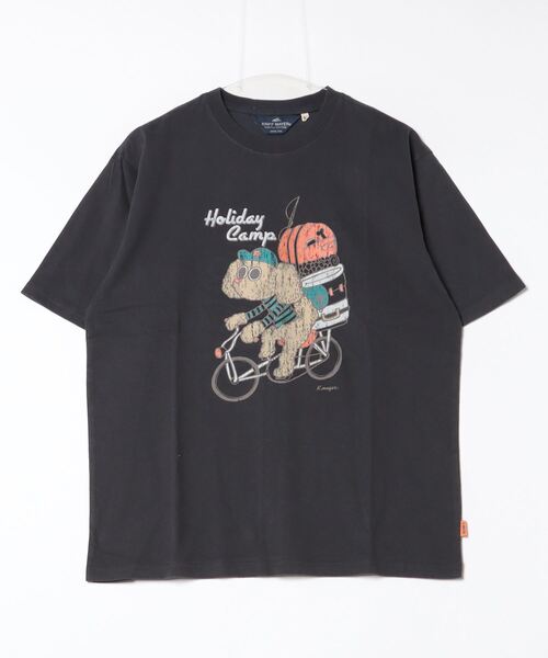 KRIFF MAYER（クリフメイヤー）の「Vintage-like animal short sleeve T-shirt / ヴィンテージライク アニマル半袖Tシャツ unisex（Tシャツ/カットソー・メンズ・チャコールグレー/グレー/オフホワイト/チャコール/ホワイト系/グレー系・M/L/XL）」の5枚目の写真