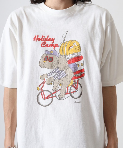 KRIFF MAYER（クリフメイヤー）の「Vintage-like animal short sleeve T-shirt / ヴィンテージライク アニマル半袖Tシャツ unisex（Tシャツ/カットソー・メンズ・チャコールグレー/グレー/オフホワイト/チャコール/ホワイト系/グレー系・M/L/XL）」の19枚目の写真