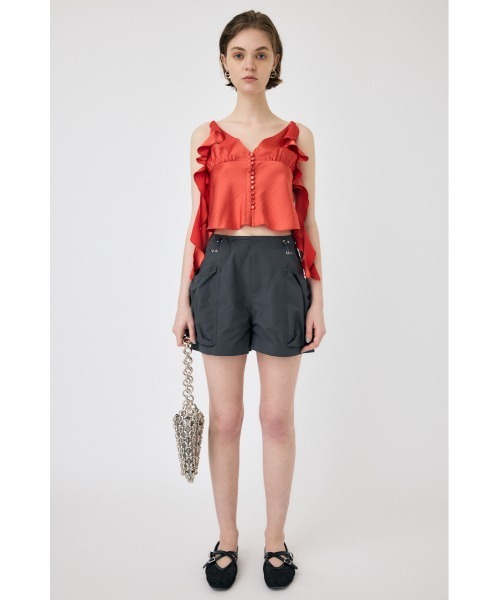 MOUSSY（マウジー）の「FRILL STRAP SATIN キャミソール（キャミソール・レディース・オフホワイト/ライトグリーン/レッド・FREE）」の15枚目の写真