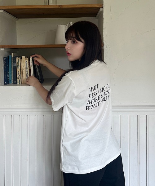 tシャツ バックプリントメッセージTシャツ「RL」 レディース バックプリントメッセージTシャツ【RL】（Tシャツ/カットソー