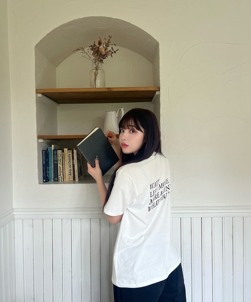 tシャツ バックプリントメッセージTシャツ「RL」 レディース バックプリントメッセージTシャツ【RL】（Tシャツ/カットソー