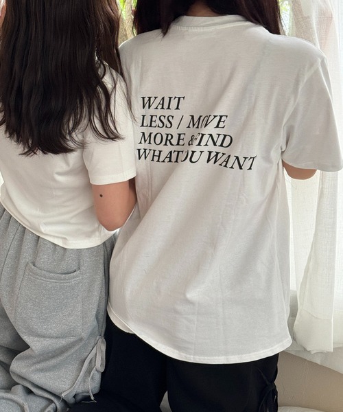 tシャツ バックプリントメッセージTシャツ「RL」 レディース バックプリントメッセージTシャツ【RL】（Tシャツ/カットソー