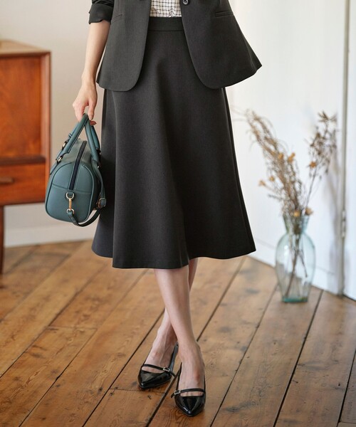 【セール】【セットアップ対応】ビューティーツイルストレッチ フレアスカート（スカート）｜any SiS（エニィスィス）