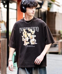 Rocky Monroe | オーバーサイズピグメント加工アニマルプリント半袖Tシャツ(Tシャツ/カットソー)