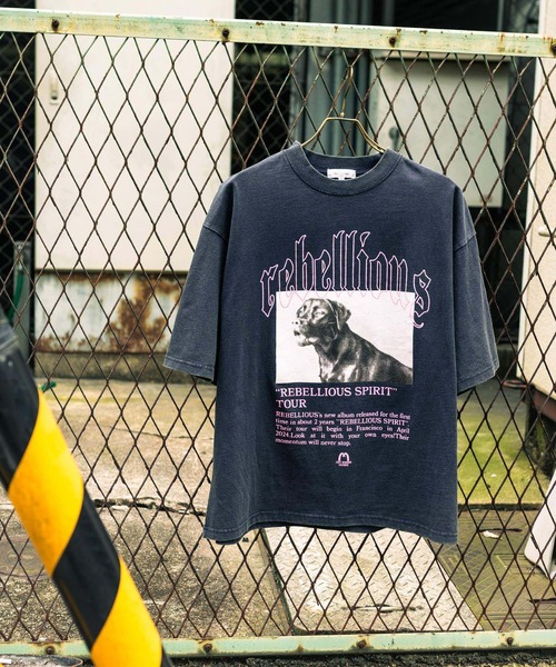 Rocky Monroe（ロッキーモンロー）の「オーバーサイズピグメント加工アニマルプリント半袖Tシャツ（Tシャツ/カットソー・メンズ・ネイビー系/ブラック/ホワイト系/ネイビー/ブラック系/ホワイト・M/L/XL）」の20枚目の写真