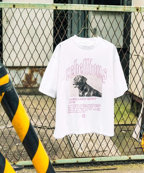 Rocky Monroe（ロッキーモンロー）の「オーバーサイズピグメント加工アニマルプリント半袖Tシャツ（Tシャツ/カットソー・メンズ・ネイビー系/ブラック/ホワイト系/ネイビー/ブラック系/ホワイト・M/L/XL）」の11枚目の写真