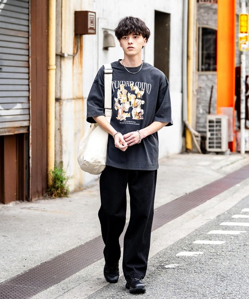 Rocky Monroe（ロッキーモンロー）の「オーバーサイズピグメント加工アニマルプリント半袖Tシャツ（Tシャツ/カットソー・メンズ・ネイビー系/ブラック/ホワイト系/ネイビー/ブラック系/ホワイト・M/L/XL）」の17枚目の写真