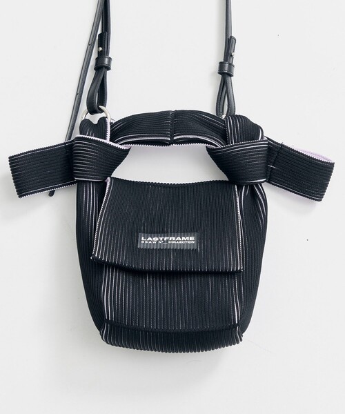 LASTFRAME(ラストフレーム)の「【LASTFRAME/ラストフレーム】KASANE OBI BAG/ニットバッグ(ショルダーバッグ・レディース・ブラック・FREE)」の9枚目の写真