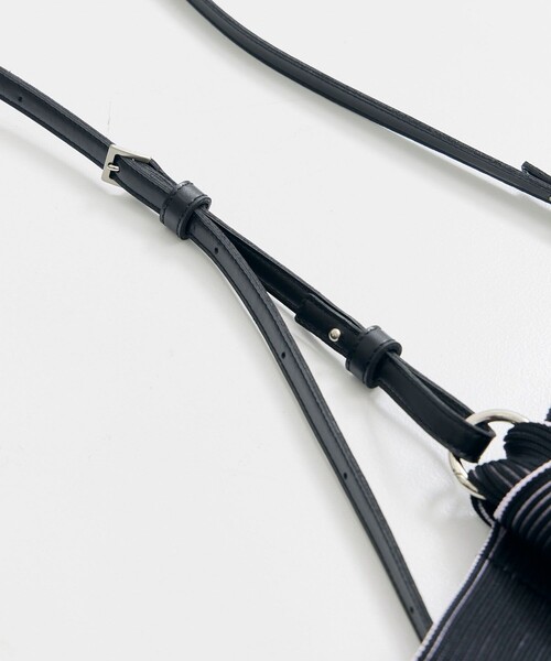 LASTFRAME(ラストフレーム)の「【LASTFRAME/ラストフレーム】KASANE OBI BAG/ニットバッグ(ショルダーバッグ・レディース・ブラック・FREE)」の14枚目の写真