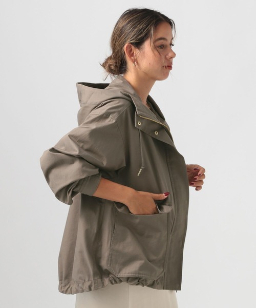 BAYFLOW（ベイフロー）の「[微光沢生地]撥水マウンテンパーカー（マウンテンパーカー・レディース・ネイビー/ブラウン系/モカ・MEDIUM/SMALL）」の11枚目の写真