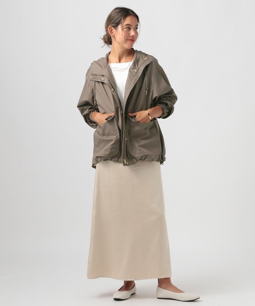 BAYFLOW（ベイフロー）の「[微光沢生地]撥水マウンテンパーカー（マウンテンパーカー・レディース・ネイビー/ブラウン系/モカ・MEDIUM/SMALL）」の17枚目の写真