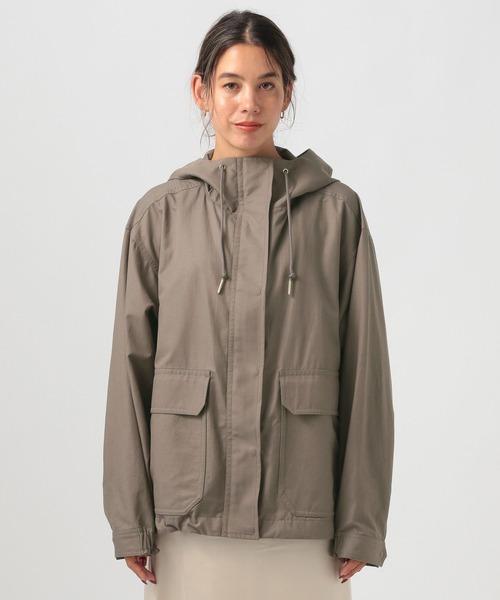 BAYFLOW（ベイフロー）の「[微光沢生地]撥水マウンテンパーカー（マウンテンパーカー・レディース・ネイビー/ブラウン系/モカ・MEDIUM/SMALL）」の19枚目の写真