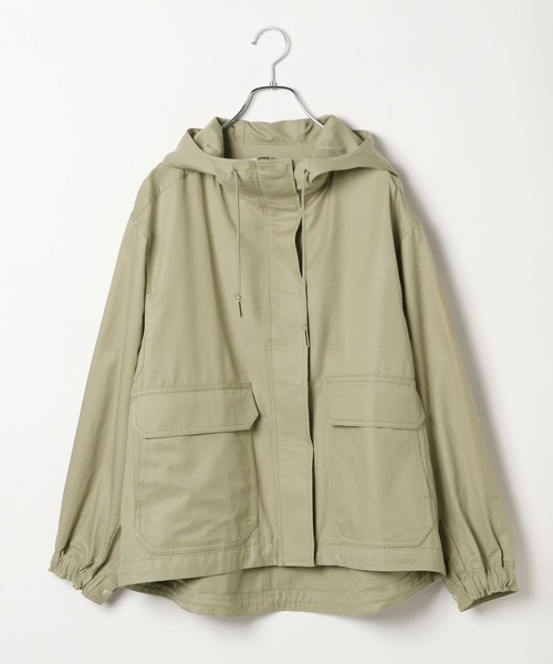 BAYFLOW（ベイフロー）の「[微光沢生地]撥水マウンテンパーカー（マウンテンパーカー・レディース・ネイビー/ブラウン系/モカ・MEDIUM/SMALL）」の20枚目の写真