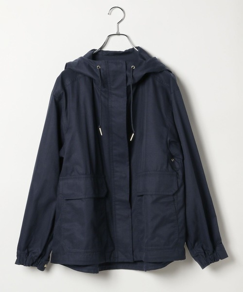 BAYFLOW（ベイフロー）の「[微光沢生地]撥水マウンテンパーカー（マウンテンパーカー・レディース・ネイビー/ブラウン系/モカ・MEDIUM/SMALL）」の22枚目の写真