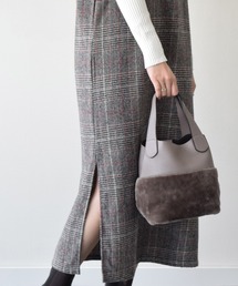 RIPANI | 【RIPANI】ムートンコンビハンドバッグ(Q46532)(ハンドバッグ)