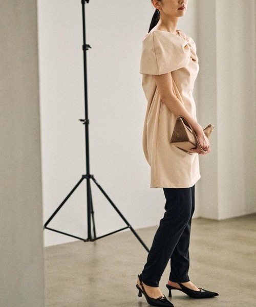 ROPE'(ロペ)の「Vスウェットチュニック(Tシャツ/カットソー・レディース・ブラック/ベージュ・FREE)」の18枚目の写真