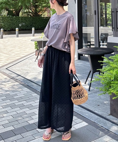 Maison de Dolce フロッキードットパンツ セール】シアーフロッキードットパンツ（その他パンツ）｜DOUX