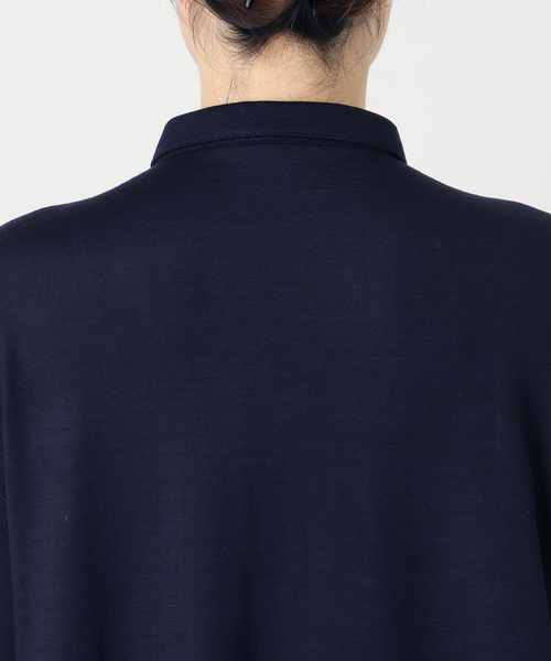 VERMEIL par iena（ヴェルメイユパーイエナ）の「wool 100 jersey シャツ（シャツ/ブラウス・レディース・ボルドー/ネイビー・FREE）」の14枚目の写真