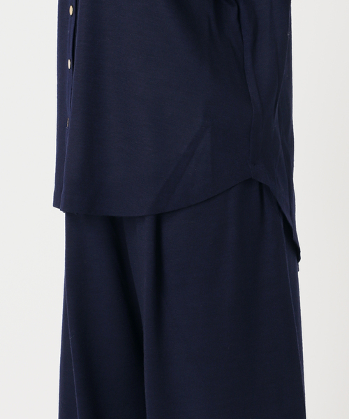 VERMEIL par iena（ヴェルメイユパーイエナ）の「wool 100 jersey シャツ（シャツ/ブラウス・レディース・ボルドー/ネイビー・FREE）」の10枚目の写真