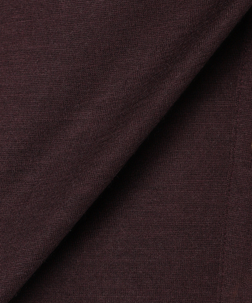 VERMEIL par iena（ヴェルメイユパーイエナ）の「wool 100 jersey シャツ（シャツ/ブラウス・レディース・ボルドー/ネイビー・FREE）」の3枚目の写真