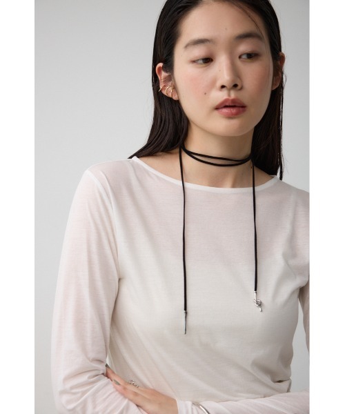 AZUL by moussy（アズールバイマウジー）の「ノットデザインチョーカー（チョーカー・レディース・ブラック・FREE）」の7枚目の写真