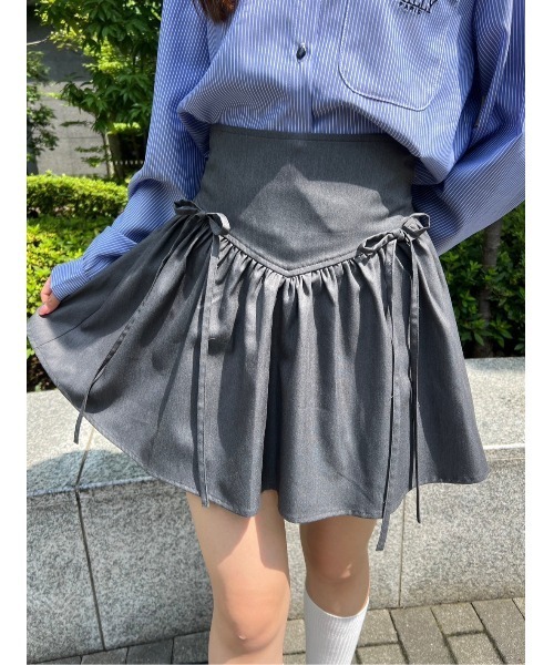 セール】【PHILLY】サイドリボンギャザースカート（スカート